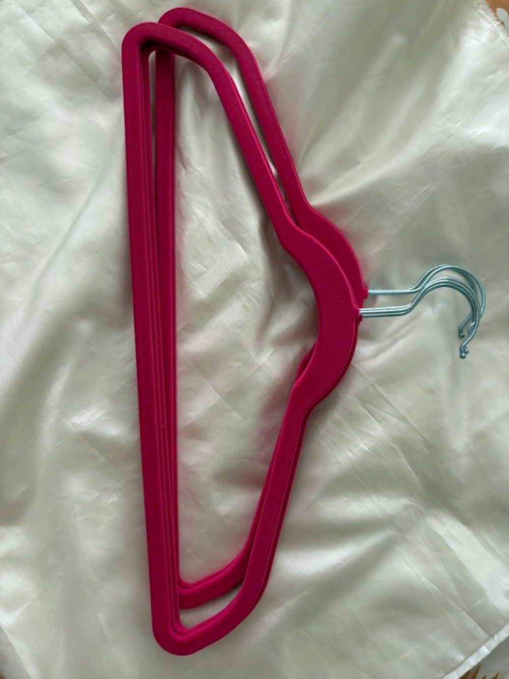 Joy Mangano Huggable Pant Hangers 5 Hot Pink - Picture 4 of 4